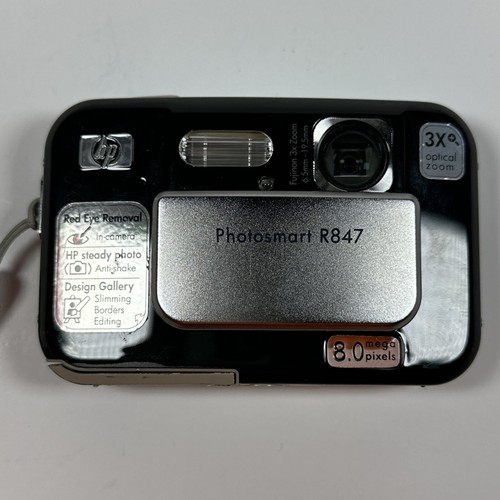 HP PhotoSmart R847 8.0 MP Digital Camera Black 3X Optical Zoom W/Charger Manuel - Picture 10 of 13
