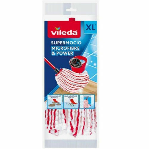 Vileda Ricambio Ricambi Super Mocio Frange In 100% Microfibra & Power