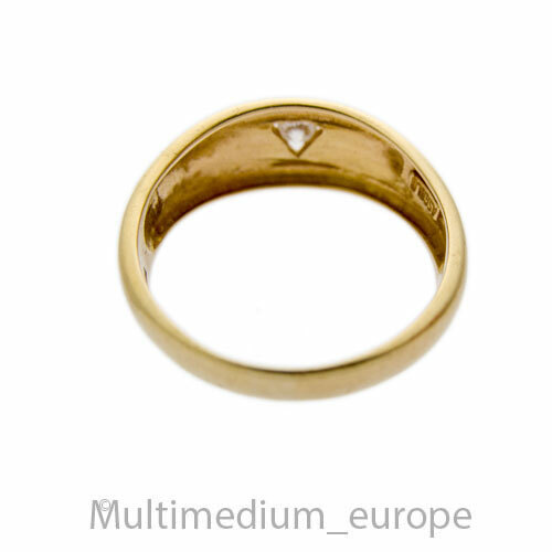 Anillo de oro amarillo 585 14ct circonita solitario de colección anillo de oro circonita - Imagen 4 de 5