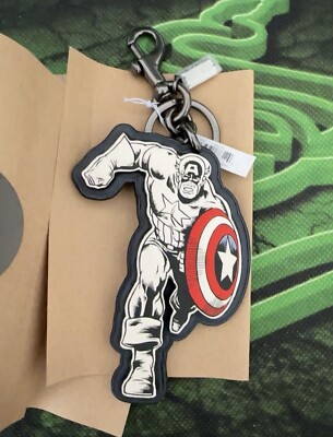 Coach X Marvel Captain America Keychain Bag Charm