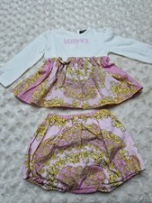 Versace Designer Baby Girls Dress 12/18 Months Vgc