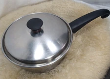 SEAL O MATIC SAUCE PAN 8" THERMIUM MULTI PLEX STAINLESS STEEL W/ LID - GOOD COND