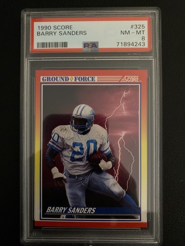 1990 Score Barry Sanders Ground Force 325 PSA 8 NM MT Detroit Lions EBay