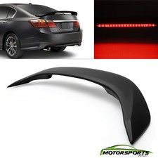 Matte Black 2013-2017 Accord 4dr Factory Style Rear Trunk Spoiler Led Light
