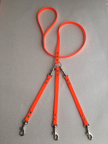 Biothane® kleiner Hund Einzel-, Doppel-, Dreifach Luxus Hundeblei (12 mm breit) jede Farbe - Bild 3 von 8