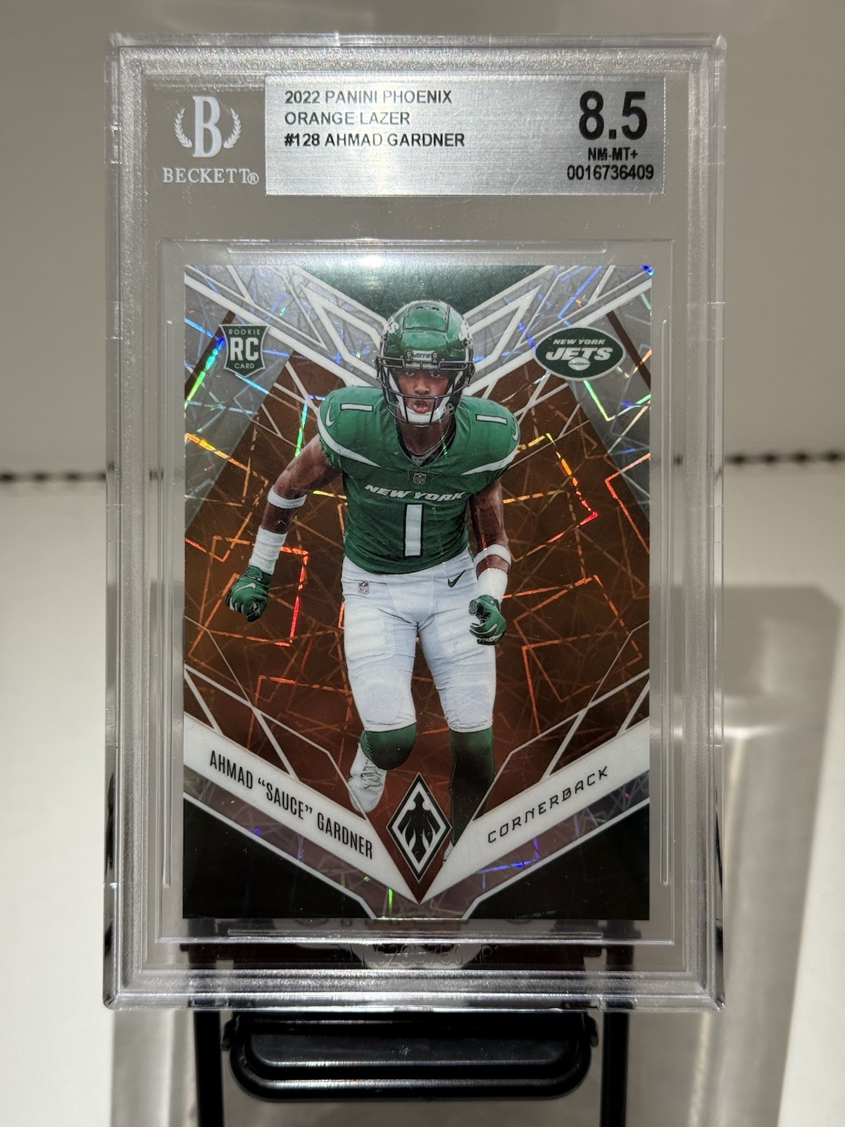 2022 Panini Phoenix Rookies Ahmad Gardner #128 Orange Lazer /75 (RC)