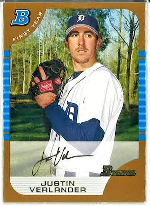 Justin Verlander Gold Rookie (RC) - 2005 Bowman First Year #174 - (See Desc.)