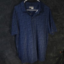 PGA Tour Pro Series Mens Golf Shirt XL Short Sleeve Polo AOP Geometric Floral