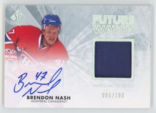 2011-12 SP Authentic Limited auto Patches 086/100 Brendon Nash  Montreal