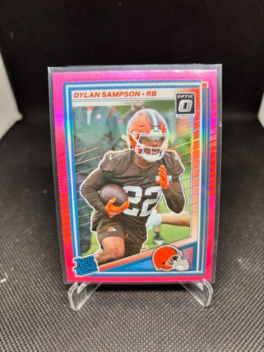 2025 Panini Donruss  Rated Rookie Dylan Sampson #389 Optic Preview Pink Prizm RC