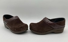 Dansko Pavan Brown Leather Clogs Comfortable Slip On Shoes Women  s EU36 US5/6
