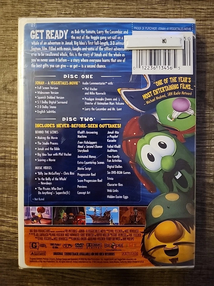 *BRAND NEW* Jonah: A VeggieTales Movie 2-Disc Collector's Edition (DVD, 2002) Foto 2 de 4