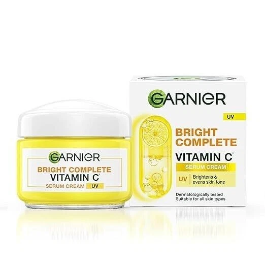Garnier Bright Vitamin C Serum UV Cream, Vitamin C Day Cream Sun Protection 45g - Image 2 of 4