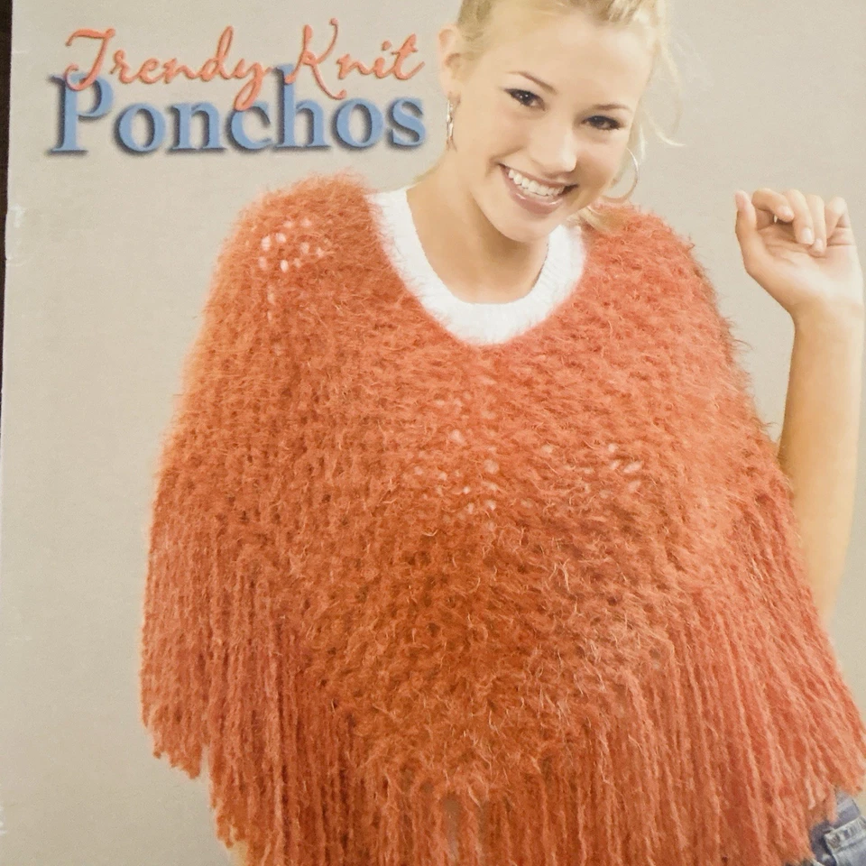 PONCHOS DE PUNTO DE MODA Ocio Artes Tejer Patrón Folleto 4 Diseños Modernos 3948 Foto 2 de 4