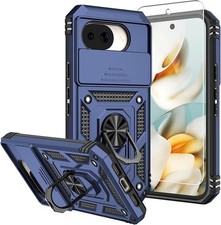 Blue Military Grade Pixel 10a Case with Camera Cover, Screen Protectors, 16ft Dr