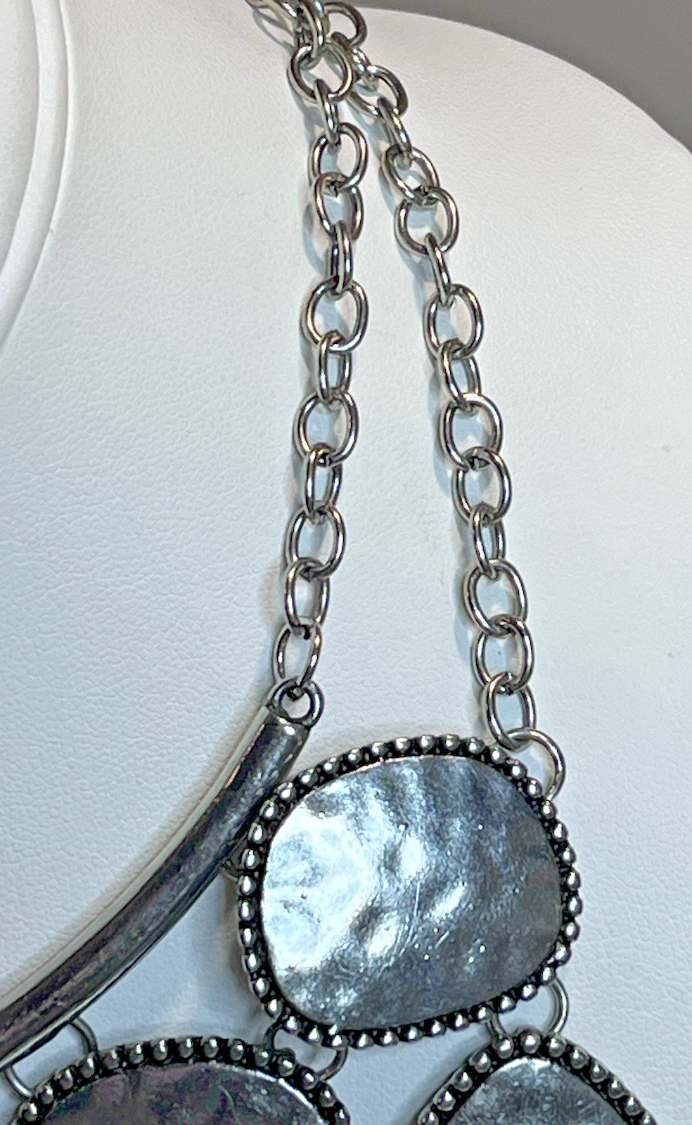 Silver Stunner Geometric Statement Necklace - image 3
