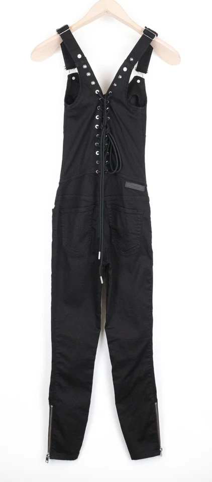Diesel D-Inder-Ne 0686E XS Damen Jogg Overall Schwarze Spitze Detail Konisch - Bild 4 von 4