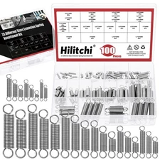 100 PCS 25 Sizes Extension Spring Assortment Kit, Stainless Steel, Tension