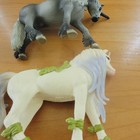 Schleich Bayala Unicorn Figure Lot Gray 2007 White Glitter Floral 2017 — photo 8