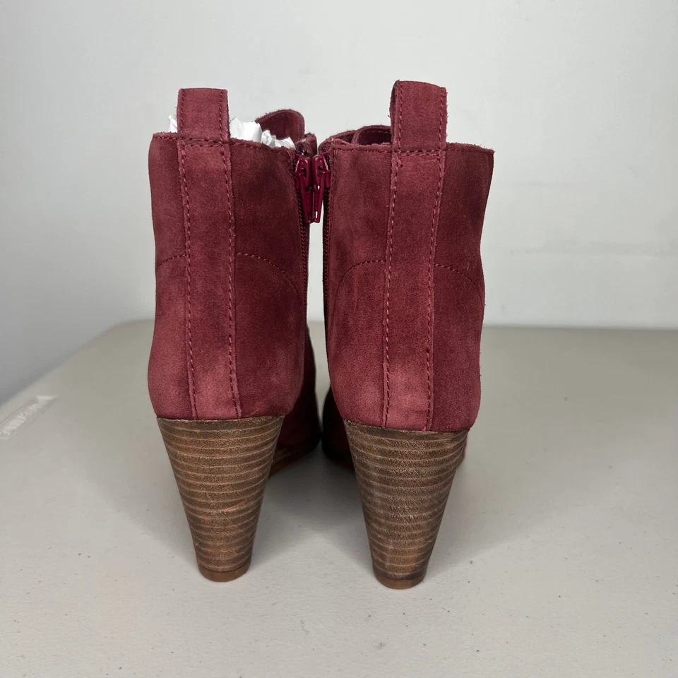 Botines de cuña con cordones de cuero borgoña Diba Blake 7,5 Foto 3 de 4