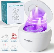 Wazhel Ultrasonic Retainer Cleaner UV Sterilization Deep Cleaning Stainless Ste…