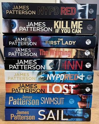 James Patterson Books Bundle X 9 Paperbacks Crime Thriller Fiction Novels