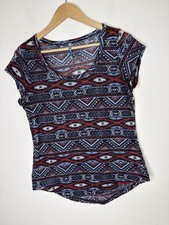 Wallflower Favorite Tee Teen XL T Shirt Aztec Patriotic Short Sleeve Round Hem