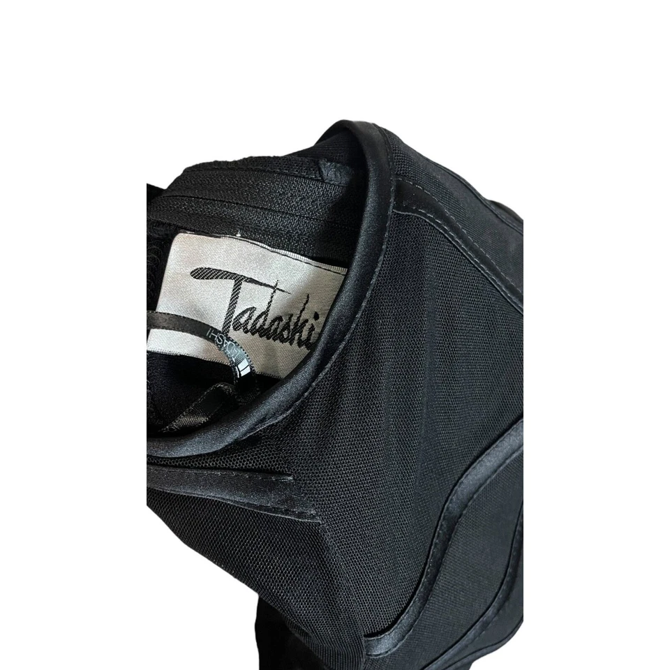 Vestido ajustado Tadashi años 90 cinta acento malla transparente mini vestido vanguardista Foto 4 de 4