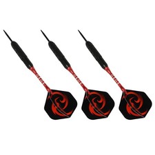 Red Steel Tip Darts Set Anti Slip Professional Dartboard Home Bar
