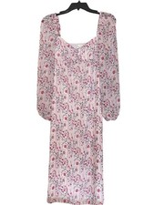 Wilfred Pink Sheer Floral Jacqueline Dress Size 2