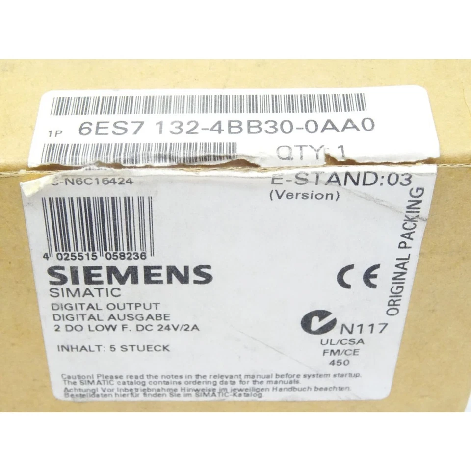 New Siemens 6ES7 132-4BB30-0AA0 6ES7132-4BB30-0AA0 SIMATIC DP Modules for ET200S - Image 2 of 4