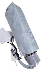 Coach UV Protection Mini Umbrella in Sketch Signature Print Silver Ice Blue New