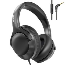 MIDOLA Wired Headphones Over-Ear Hi-Fi Sound with Microphone Adjustable Folda...