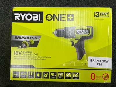Brandneu versiegelt Ryobi ONE + bürstenloser Kombi-Bohrschrauber (nur Werkzeug) 18 V RPD18BL2-0