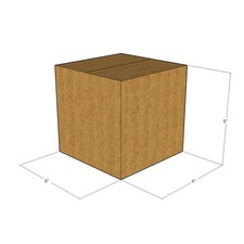 75 8x8x8 Kraft Brown Corrugated Shipping Boxes 32 ECT Single-Wall New