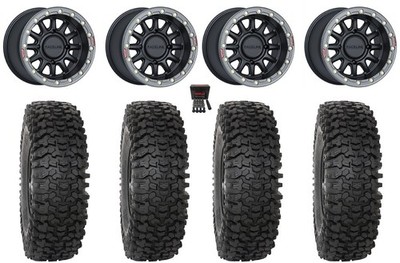 Raceline Alpha Bdlk 15'' Wheels BK 35'' RC500 Tires Honda Pioneer 1000 / Talon