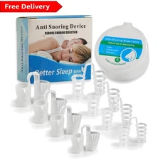 Effective Anti Snoring Device - 8 Soft Silicone Nasal Dilators with Case