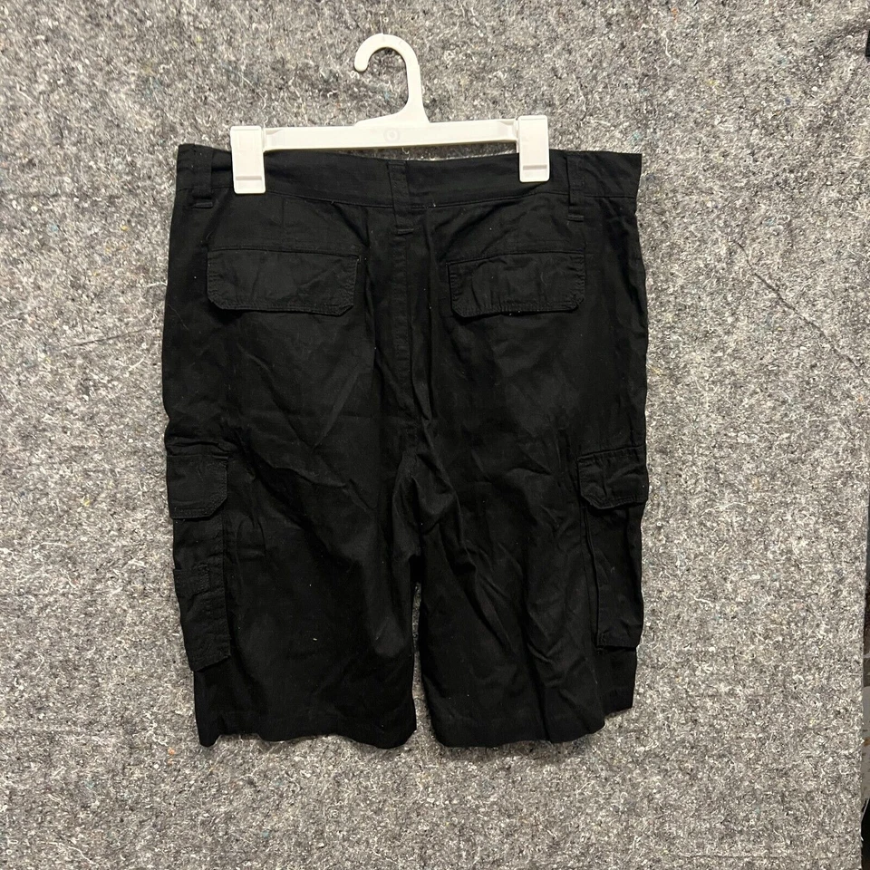 Pantalones Cortos London Fog Hombres 34 Negros Verano Informales Bolsillos de Viaje Botón Carga Foto 4 de 4
