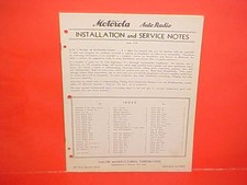 1934 Auburn Cadillac Chevrolet Ford Lincoln Motorola Auto Radio Service Manual