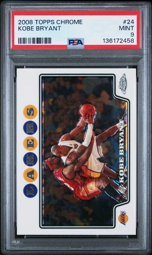 2008 Topps Chrome Kobe Bryant w/ LeBron James #24 Card PSA 9 MINT