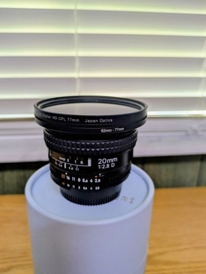 Nikon, Nikkor 20mm f2.8D, AF lens --  Full Frame lens --$159.00 ---FREE SHIPPING