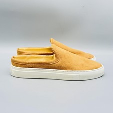 Jenni Kayne Shoes Womens 7 Tan Beige Suede Mule Slip On Slider Sneakers Casual