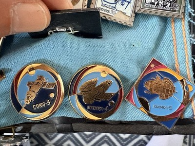 Pins Abzeichen UdSSR Raumfahrt Kosmos 5, TKC, Sojus-5