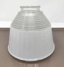 Vintage Clear Milk Glass National Home Lamp Council Torchiere Lamp Shade