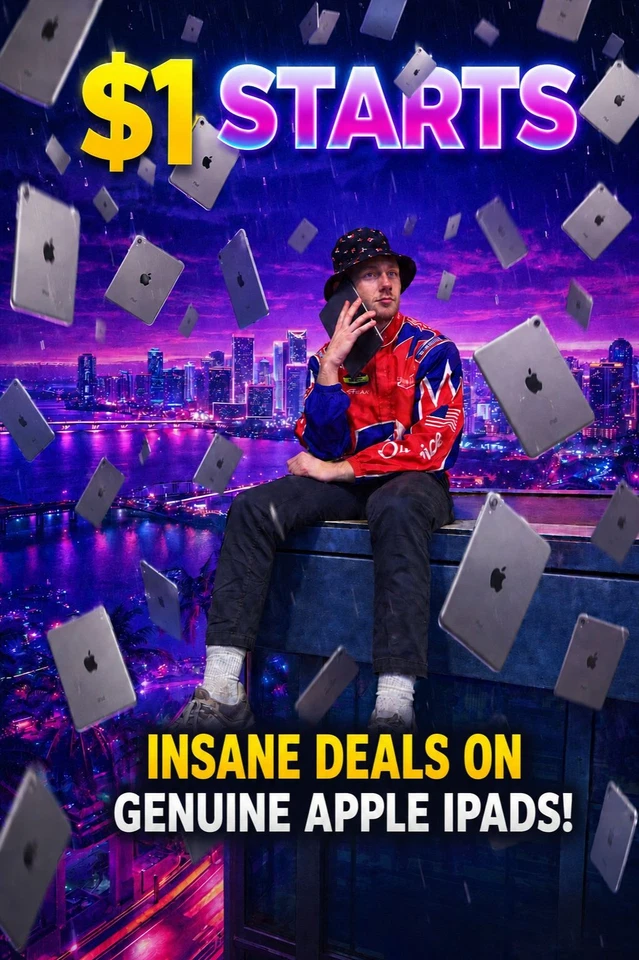 🔥 $1 STARTS 🔥 8TH & 9TH GEN APPLE IPADS