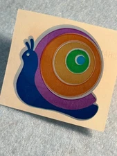 Vintage 1980s stickers Hambly Studios Mylar Foil Shiny Snail