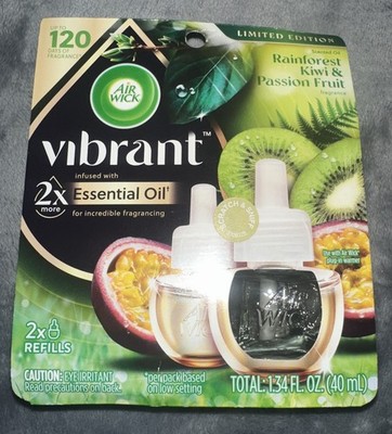 Air Wick Vibrant Rainforest Kiwi & Passion Fruit Refill Plug Ins Limited Edition