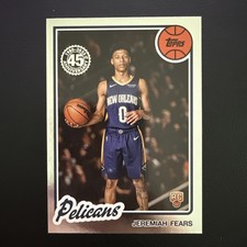 2025-26 #80BK-98 Jeremiah Fears 1980-81 Topps Basketball New Orleans Pelicans