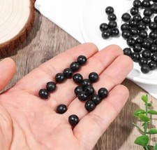 Gummiperle 10 mm Soft Gummi Black Plastik kug...