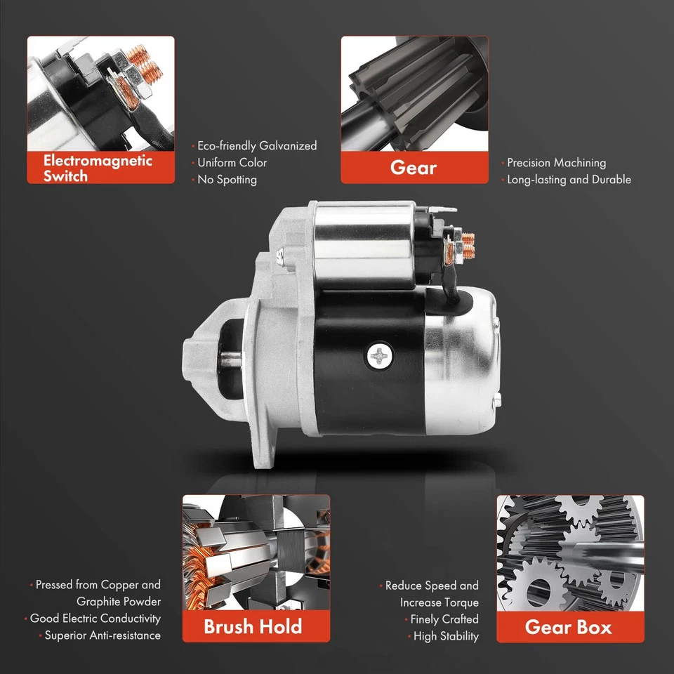 Nuevo motor de arranque para Datsun 510 720 Nissan 200SX D21 0.8KW/0.9KW 12V CW 8 dientes Foto 4 de 4